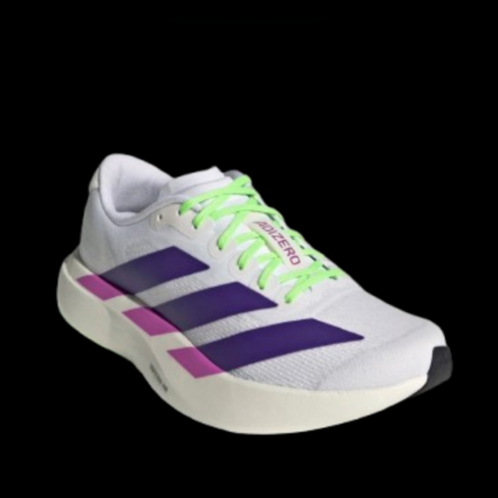 Adidas Adizero Evo SL Running Womens Size 9 White Purple Burst Lime